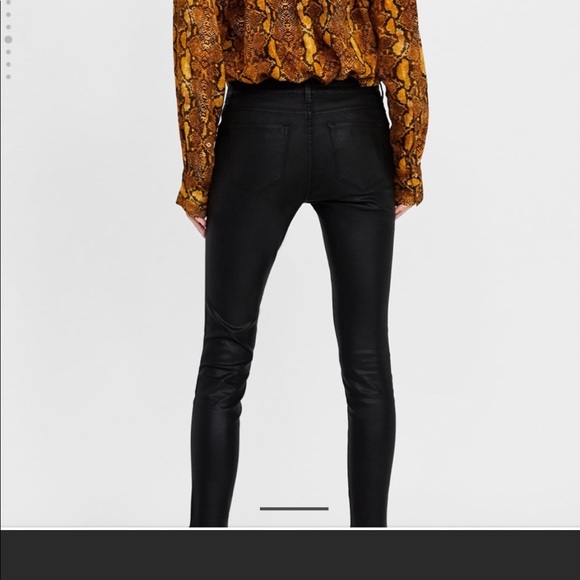 Zara skinny jeans black coated premium denim - Picture 4 of 7